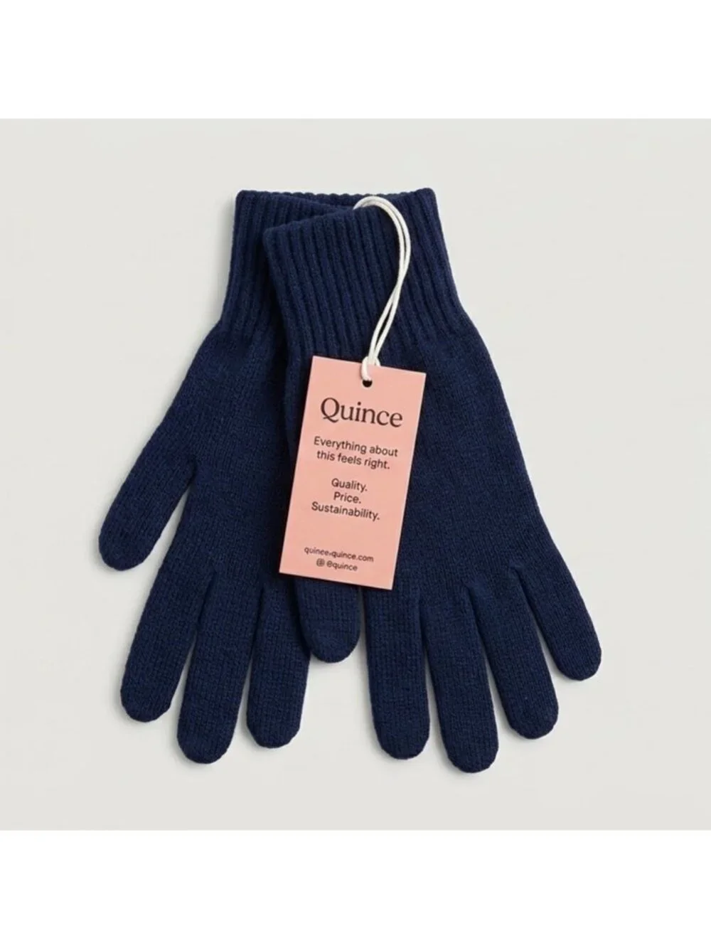 Quince Women's Mongolian Cashmere Gloves in Navy Blue NWT One Fit OS